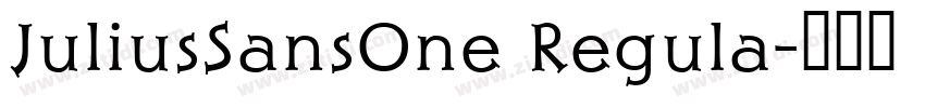 JuliusSansOne Regula字体转换